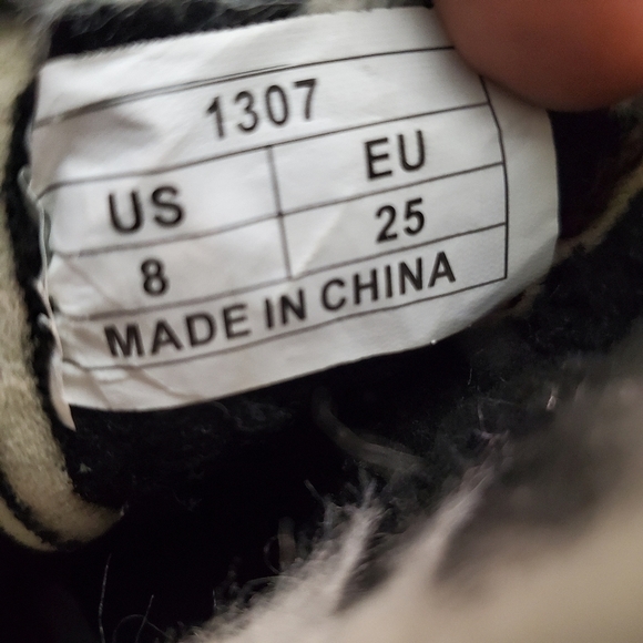 Babe | Fur Multicolored  Pre-distressed Boots - Picture 7 of 7